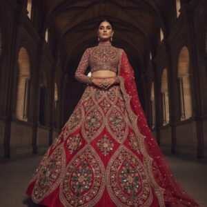Rajvanshi Crimson Bridal Lehenga