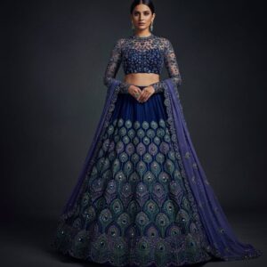 Mayura Royale Indigo Lehenga
