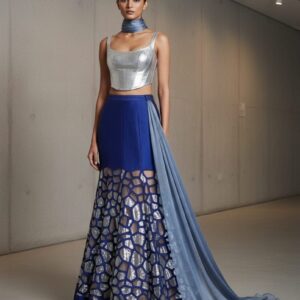 Azure Prism Contemporary Lehenga