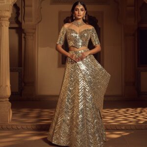 Zarina Royale Gold Lehenga