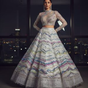 Prismatic Pearl Bridal Lehenga