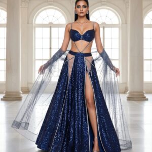 Maroon Mosaic Royal Lehenga