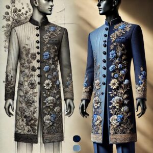 Noor Heritage Floral Sherwani