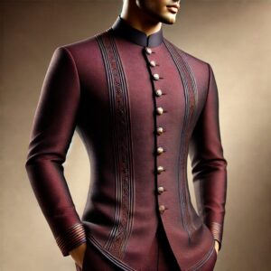 Burgundy Prince Bandhgala